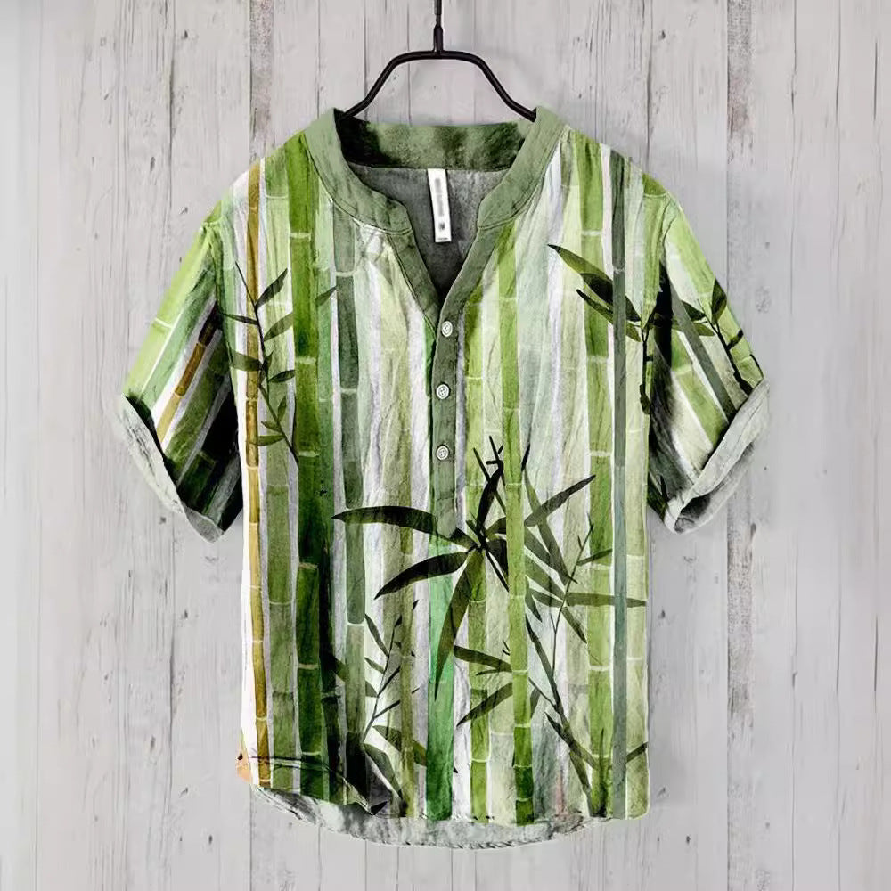 National Bamboo Printing Men's Shirt