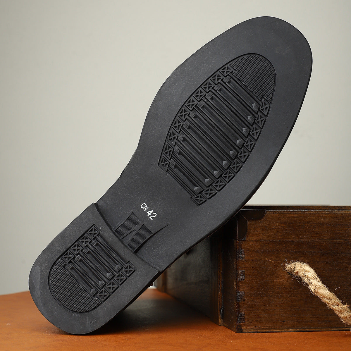 British Men's High Top Color Blocked Leather Shoes