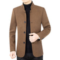 Stand Collar Wool Woolen Jacket Casual Coat