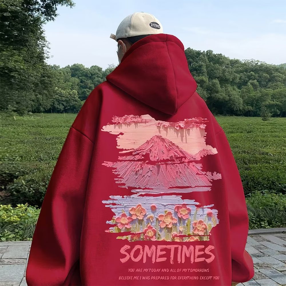 American Retro Hooded Sweater for couples