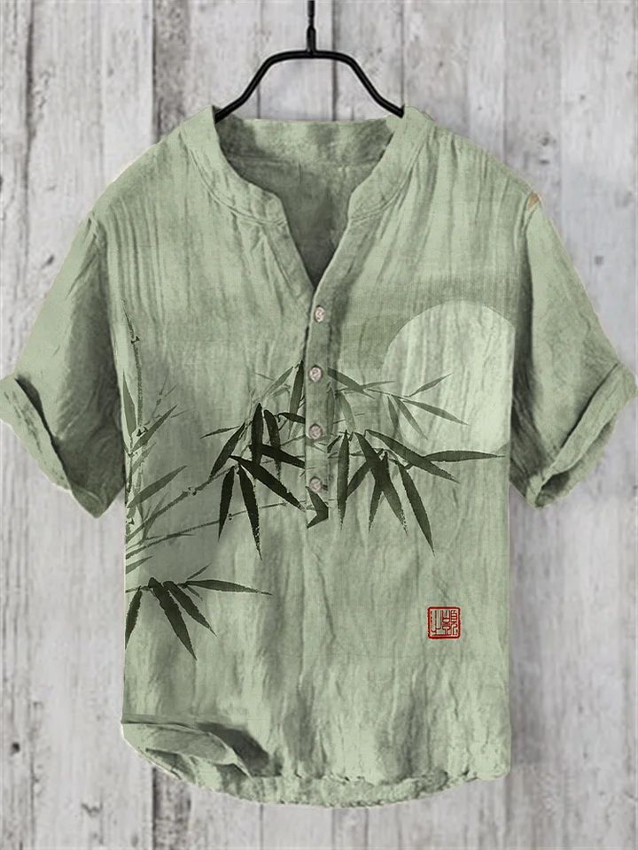 National Bamboo Printing Men's Shirt