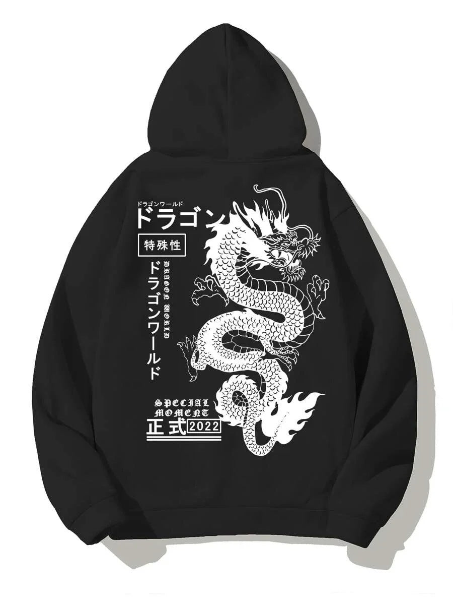 Printed Dark Style Hoodie