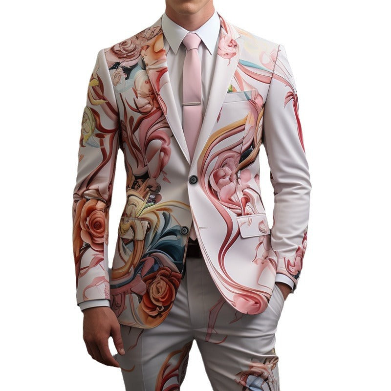 Men's 3D Digital Printing Suit Cos Party