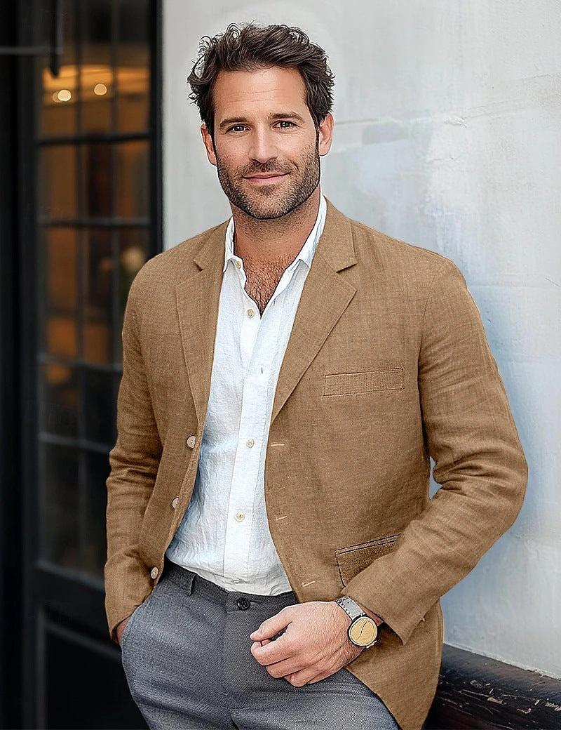 Men's Cotton And Linen Suit jacket