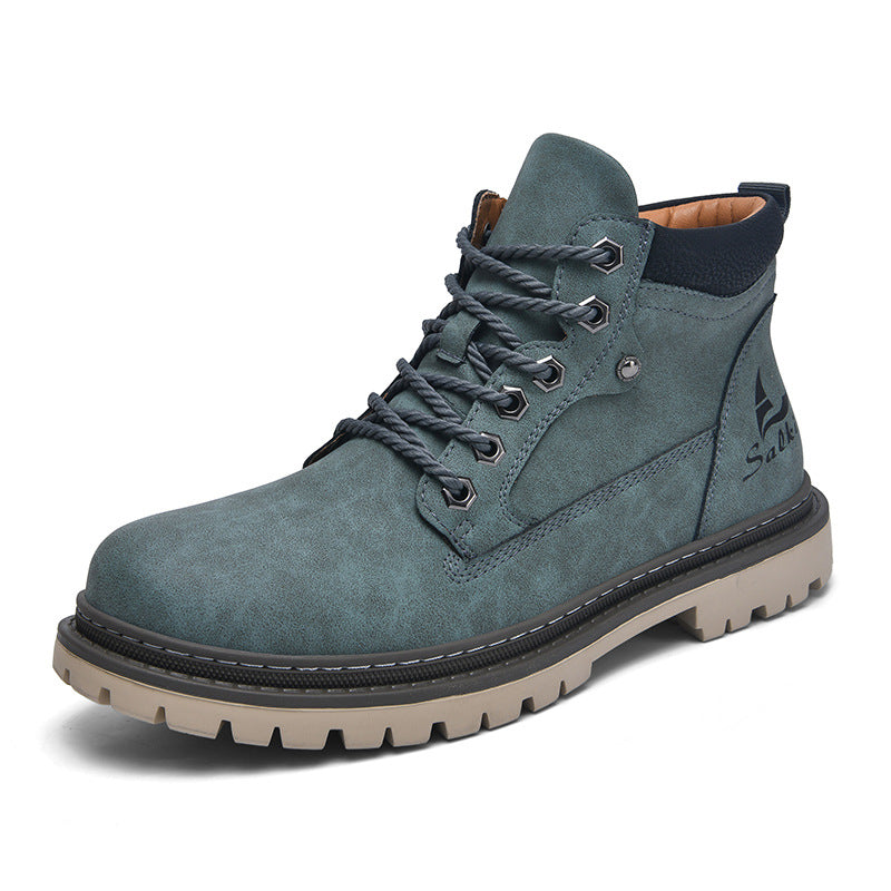 Men's Mid-Top Autumn British Style Worker Boots