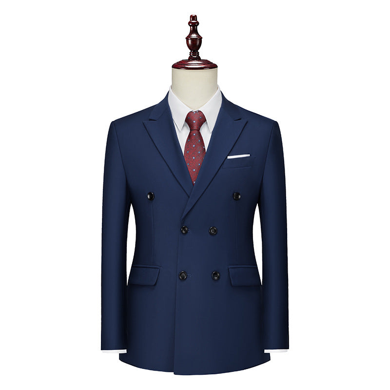 Men's Business Casual Double-breasted Suit Jacket