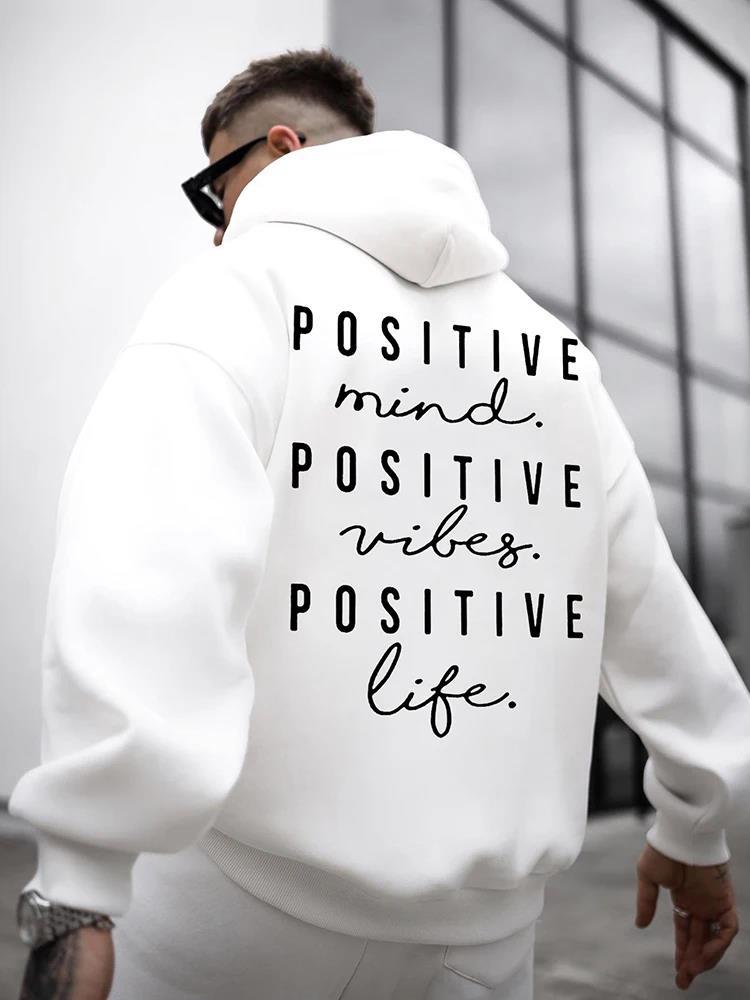 Fall Winter English Letter Print Hoodie