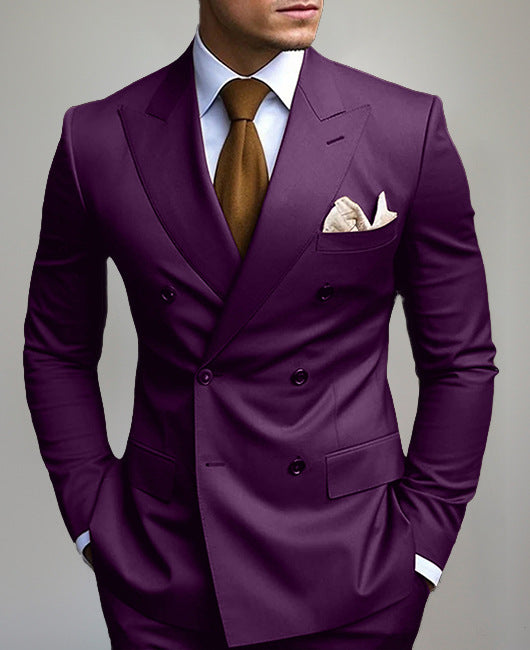 Men's Printed Posterior Median Split Suit Jacket