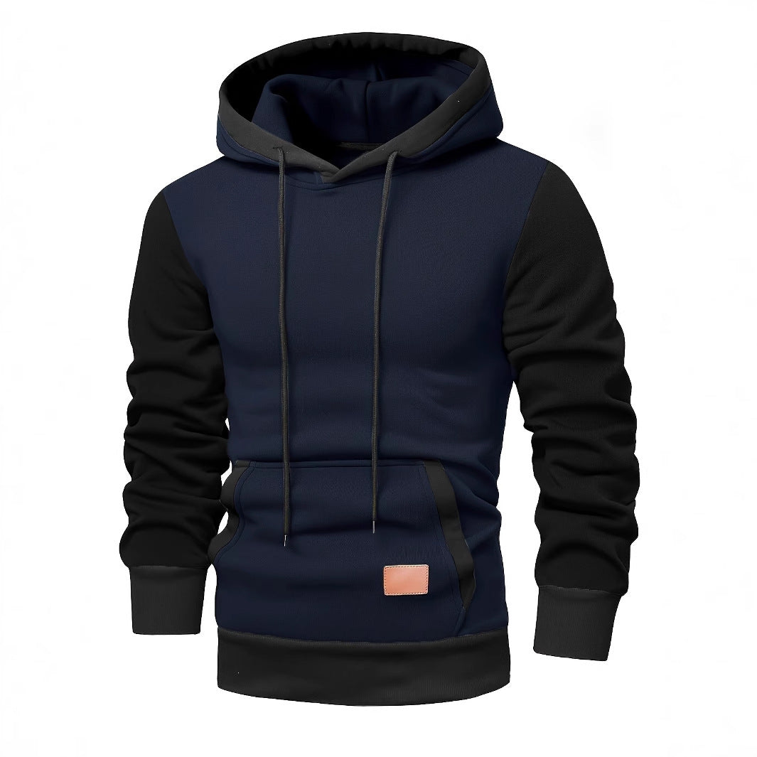 Men's Color Matching Color Contrast Stitching hoodie