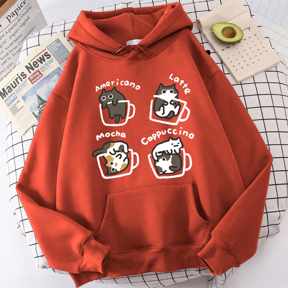 Five Kitties Play In Cup Hoodie
