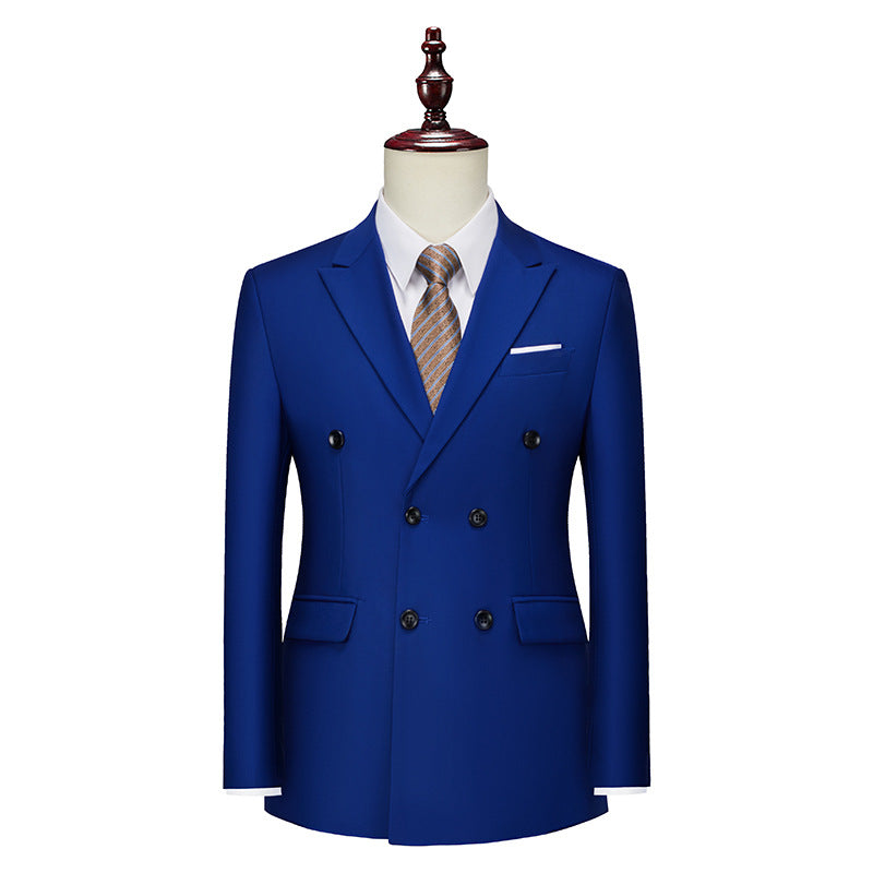 Men's Business Casual Double-breasted Suit Jacket