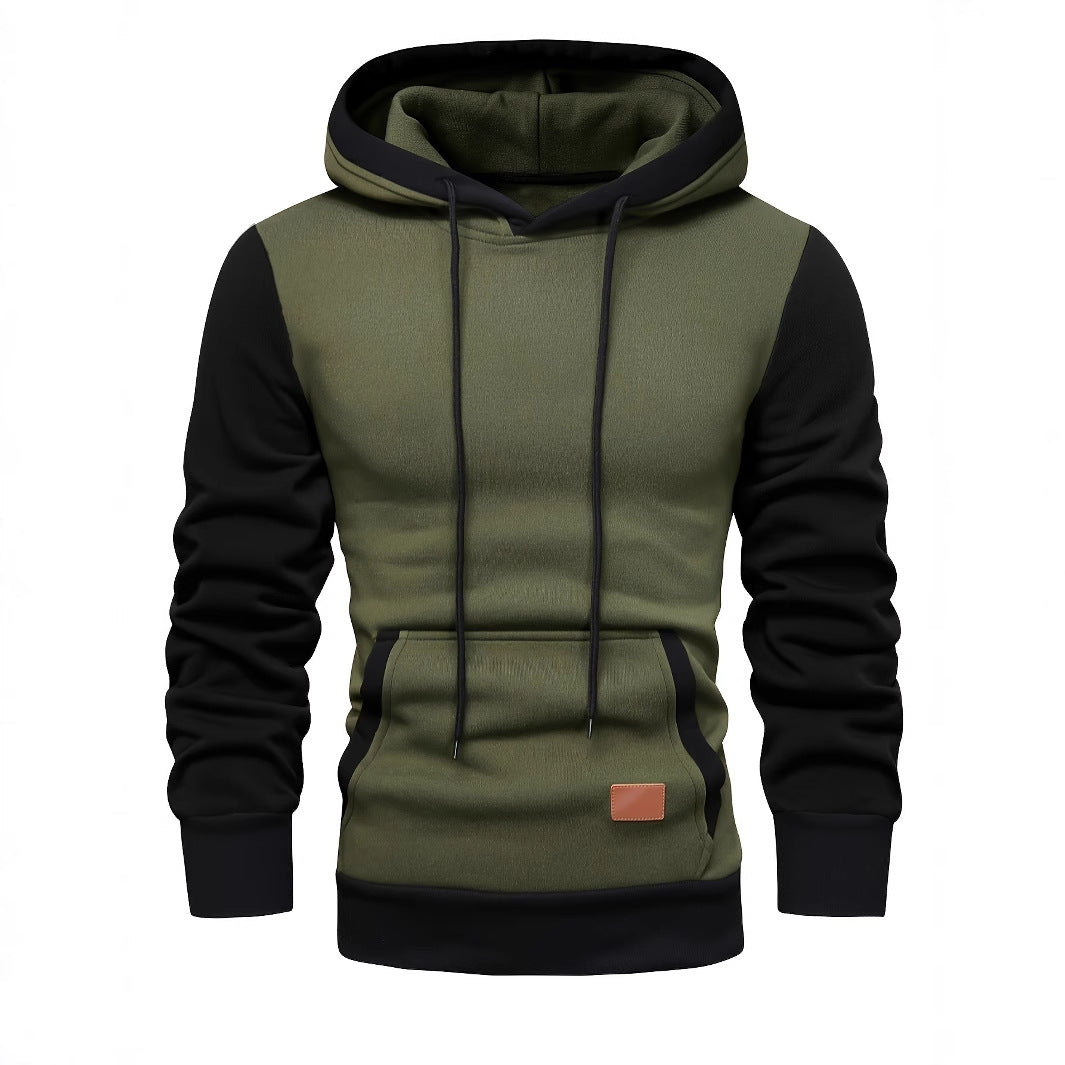 Men's Color Matching Color Contrast Stitching hoodie