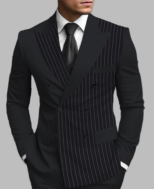 Men's Printed Posterior Median Split Suit Jacket