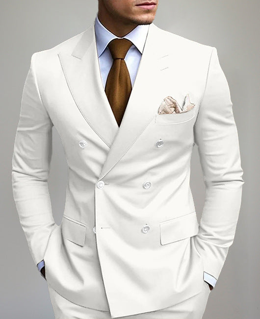 Men's Printed Posterior Median Split Suit Jacket