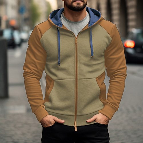 Casual Loose-fitting Hoodie Zipper Jacket