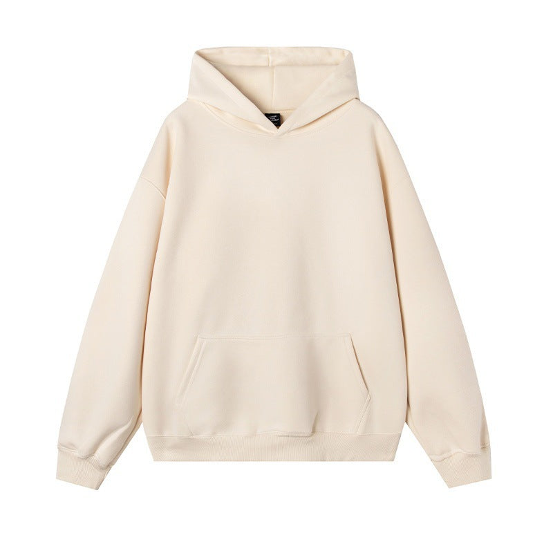 Thermal Head Cover Solid Color Hoodie Fleece-lined Thickened