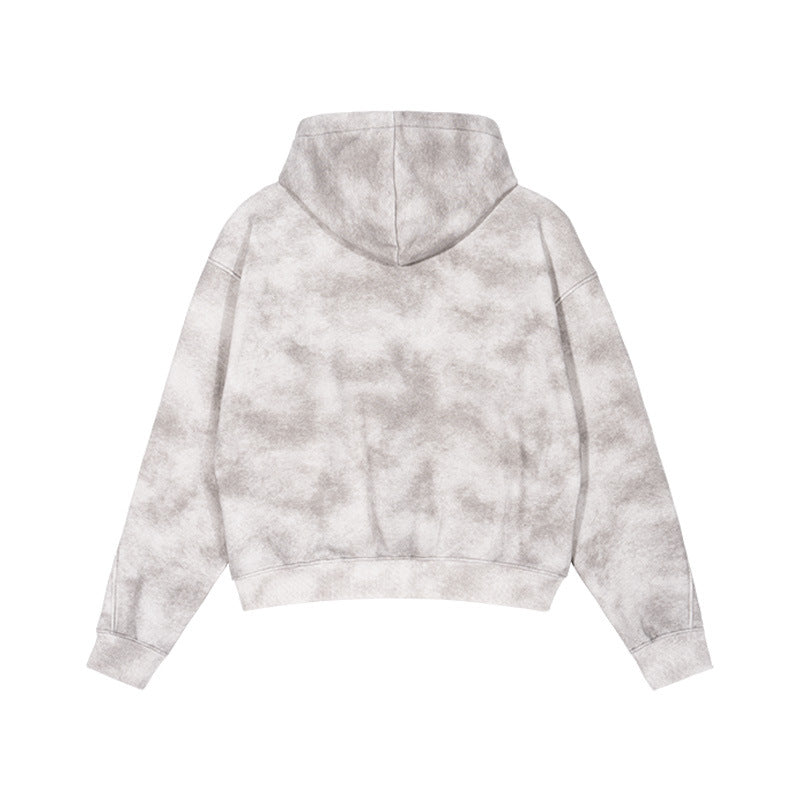 Men's Heavy Distressed Cardigan Zipper Sweater