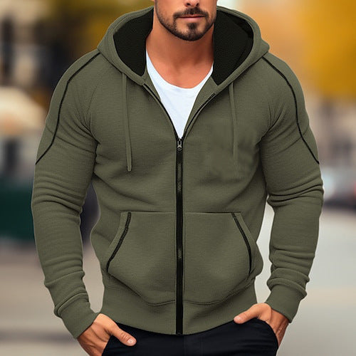 Casual Loose-fitting Hoodie Zipper Jacket