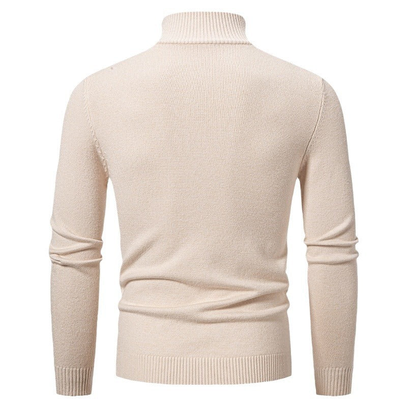Casual Simple Stand-up Collar Slim Fit Men's Knitwear Sweater
