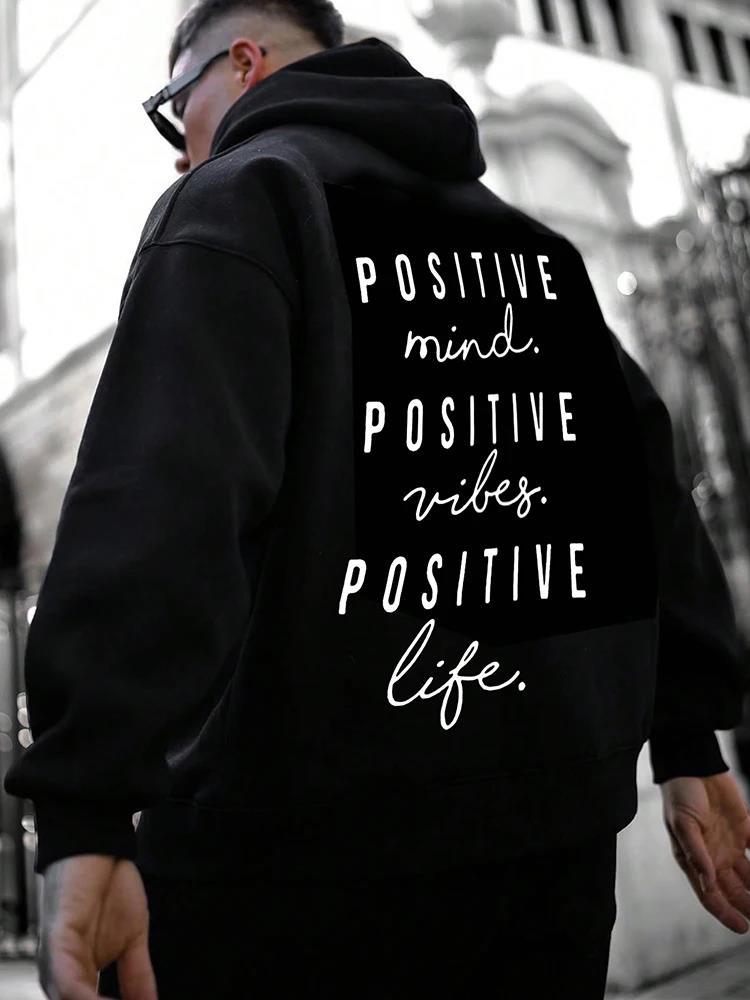 Fall Winter English Letter Print Hoodie