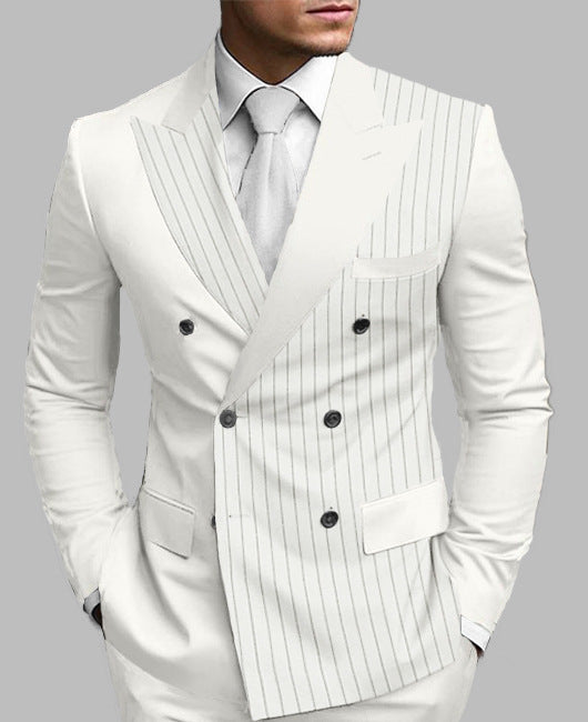 Men's Printed Posterior Median Split Suit Jacket