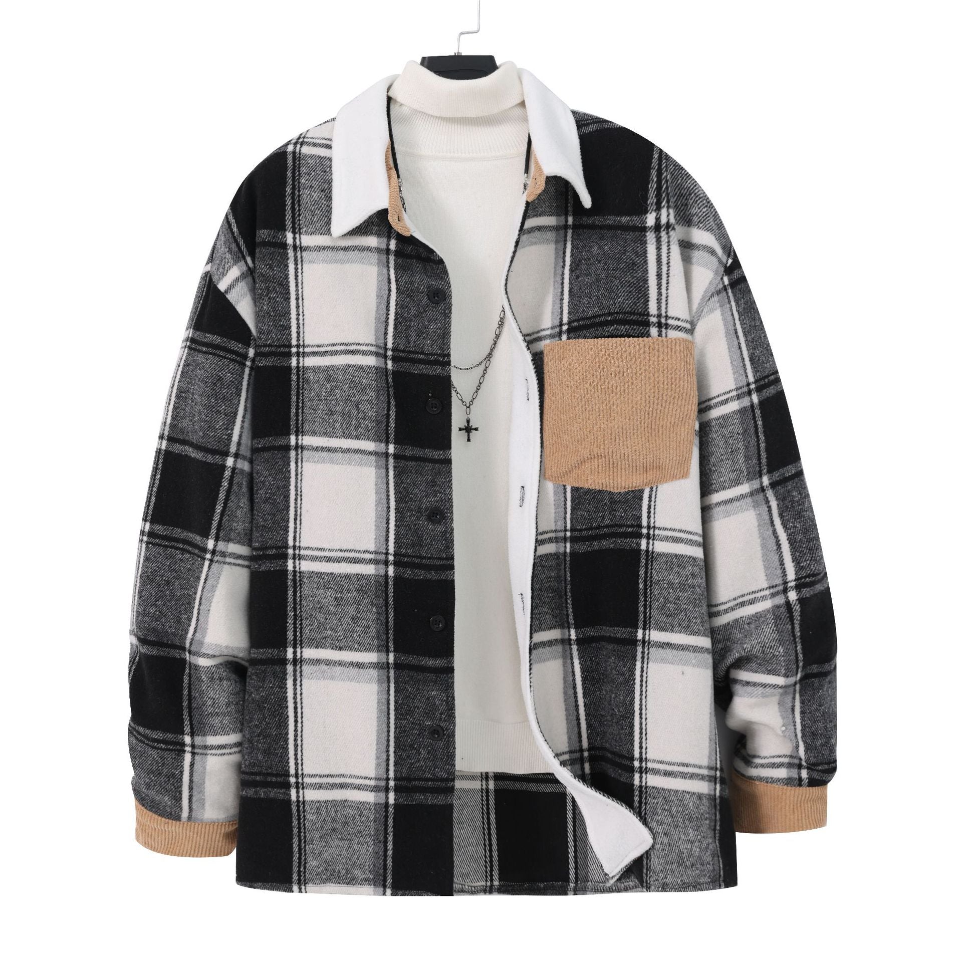 Men's Retro Outerwear Brushed Shirt Coat