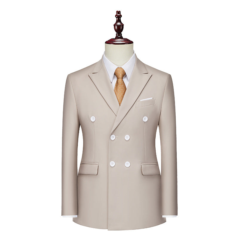 Men's Business Casual Double-breasted Suit Jacket