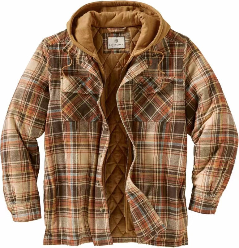 Plaid Printed Loose Jacket Men