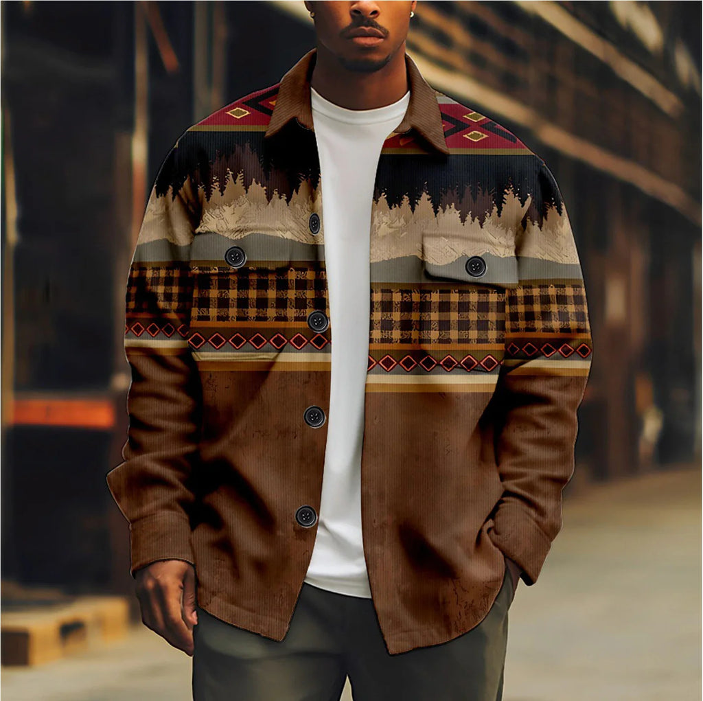Casual Printed Men's Jacket