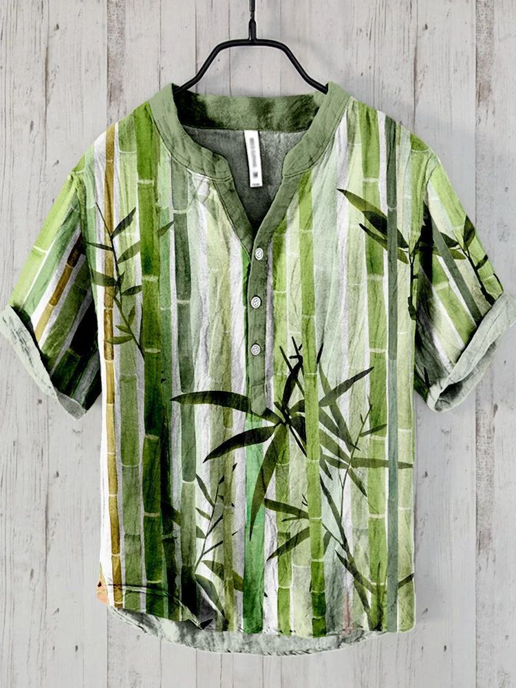 National Bamboo Printing Men's Shirt