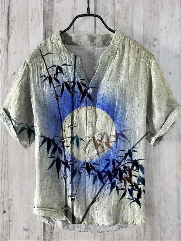 National Bamboo Printing Men's Shirt