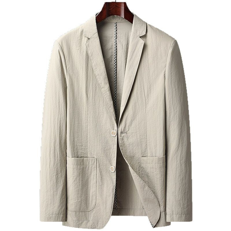 Men's Casual Light Luxury Thin Solid Color Suit Coat