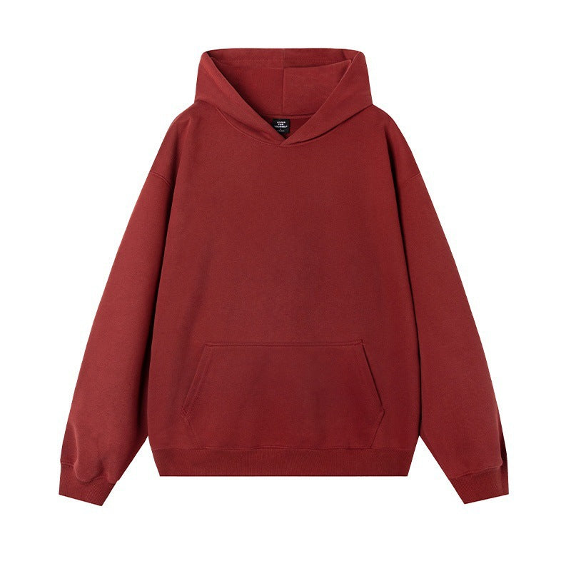 Thermal Head Cover Solid Color Hoodie Fleece-lined Thickened