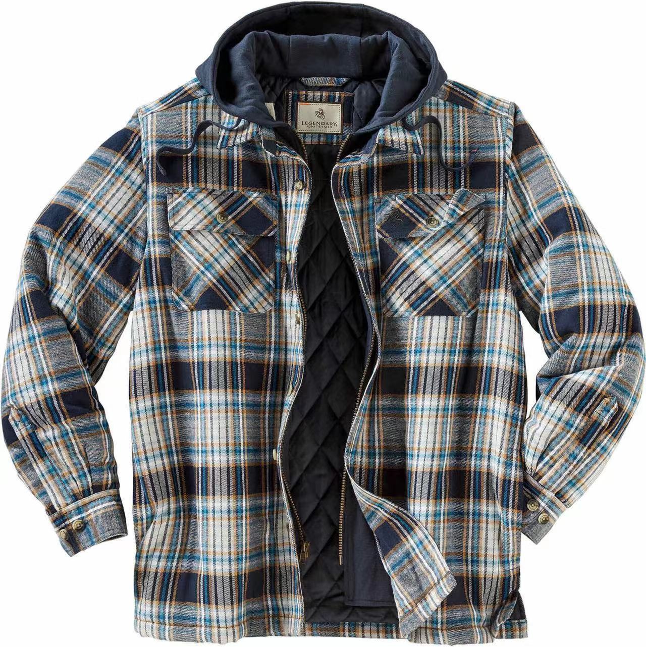 Plaid Printed Loose Jacket Men