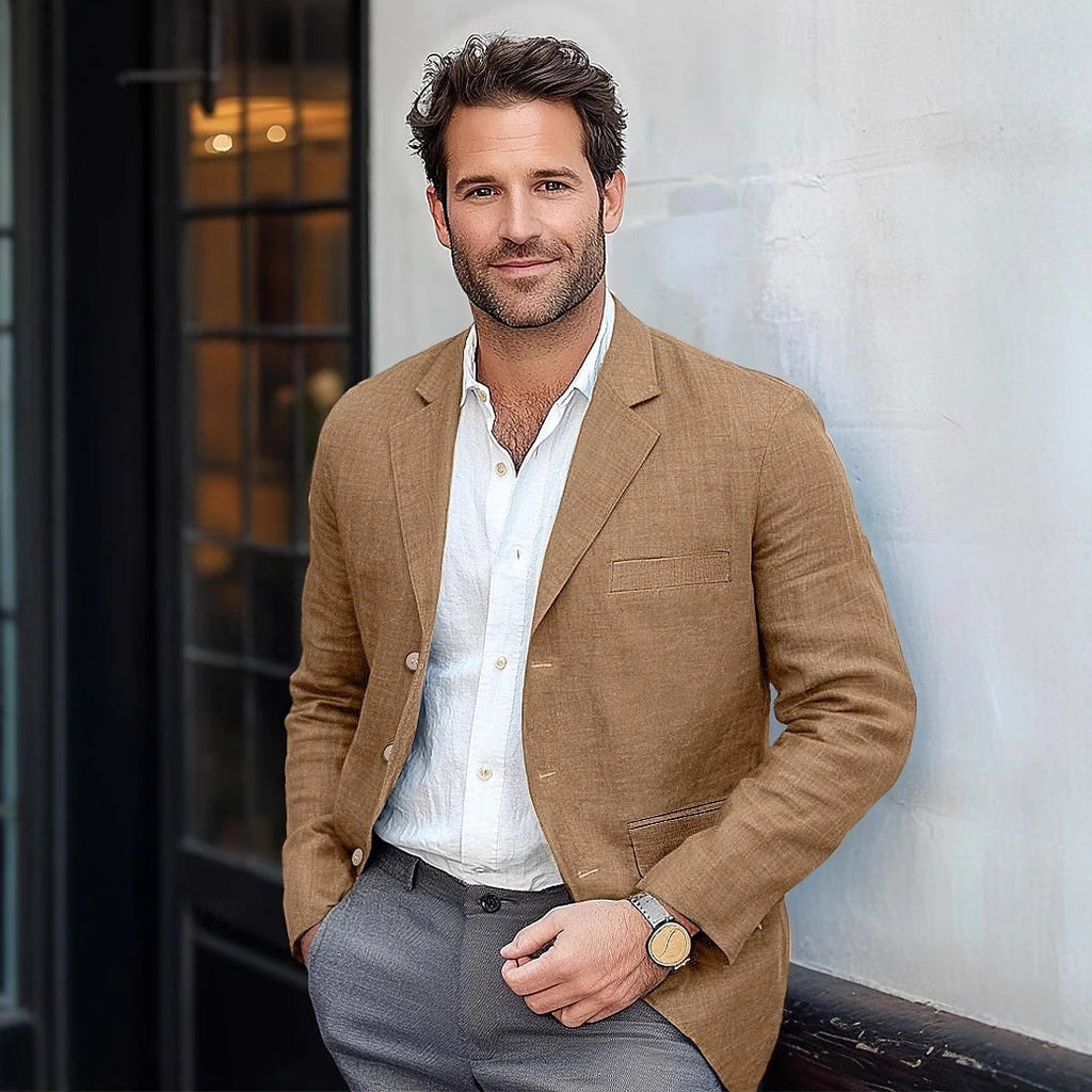 Men's Cotton And Linen Suit jacket