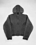 Street Heavy Cotton Loose Hand Frayed hoodie