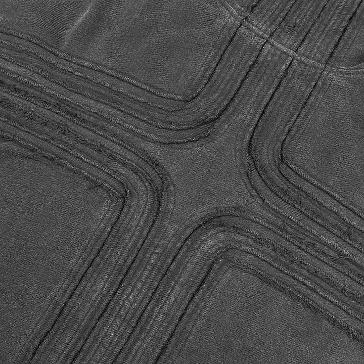 Street Heavy Cotton Loose Hand Frayed hoodie