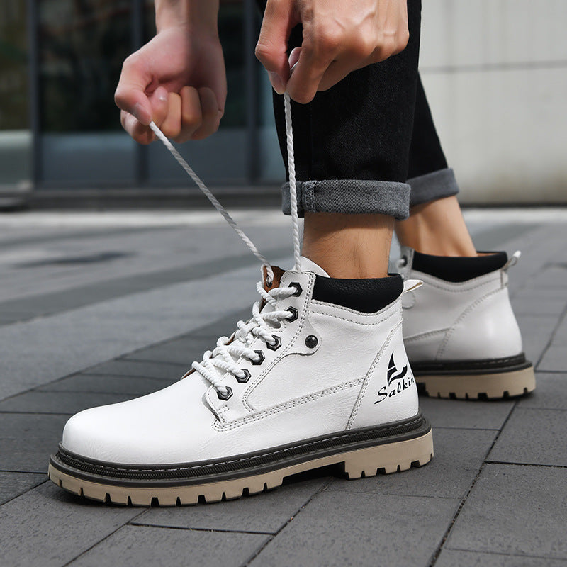 Men's Mid-Top Autumn British Style Worker Boots