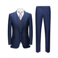 Men's British Fit Dark Blue Casual Three-piece Suit