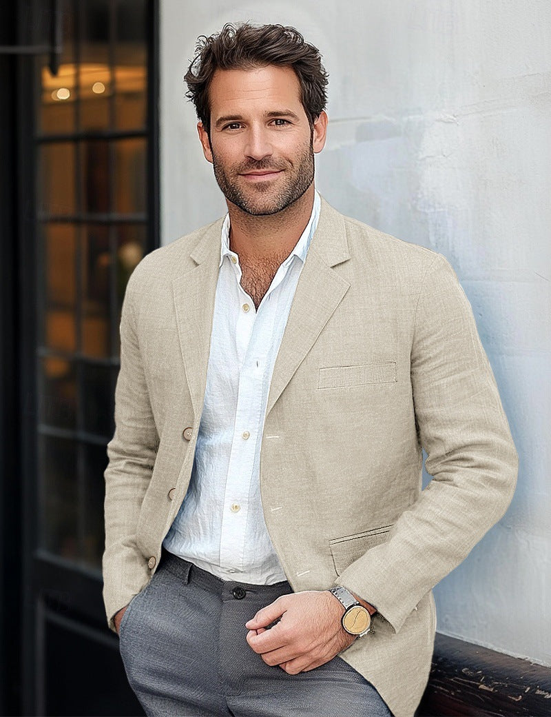 Men's Cotton And Linen Suit jacket
