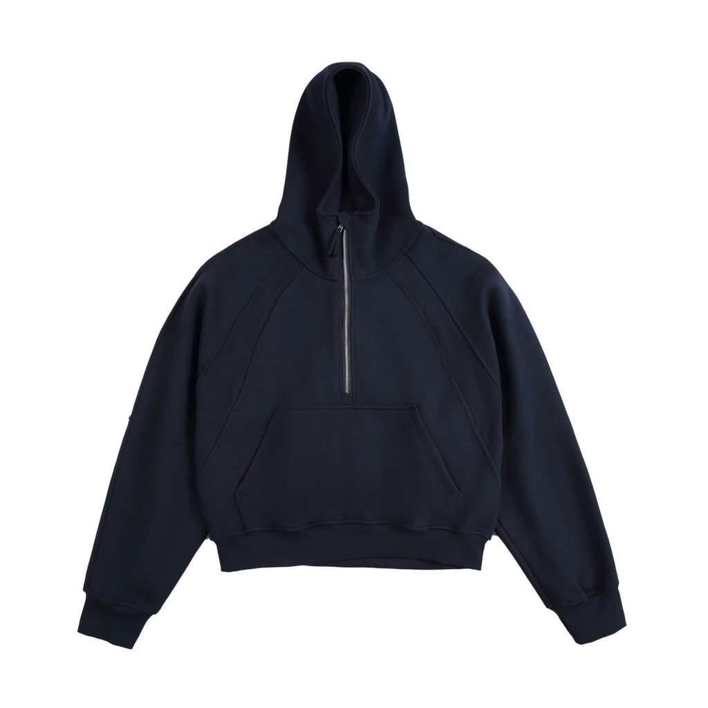 Hooded Pullover Half Zipper Loose Couple Sweater