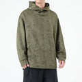 Suede Pullover Hooded Sweater For Men