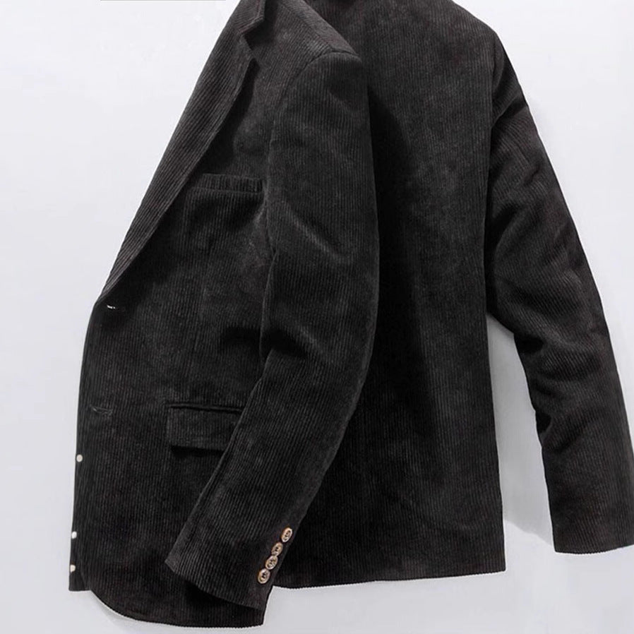 Corduroy Business Casual suit jacket men