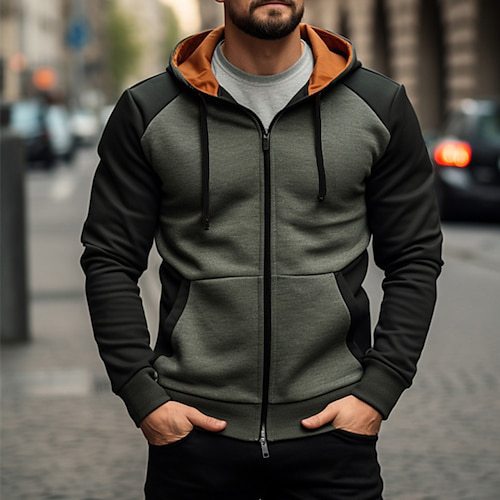 Casual Loose-fitting Hoodie Zipper Jacket