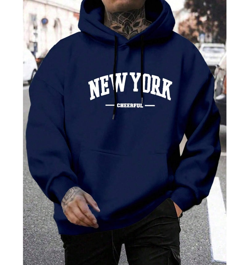 Men's Casual American-style Retro Loose Hooded Sweater