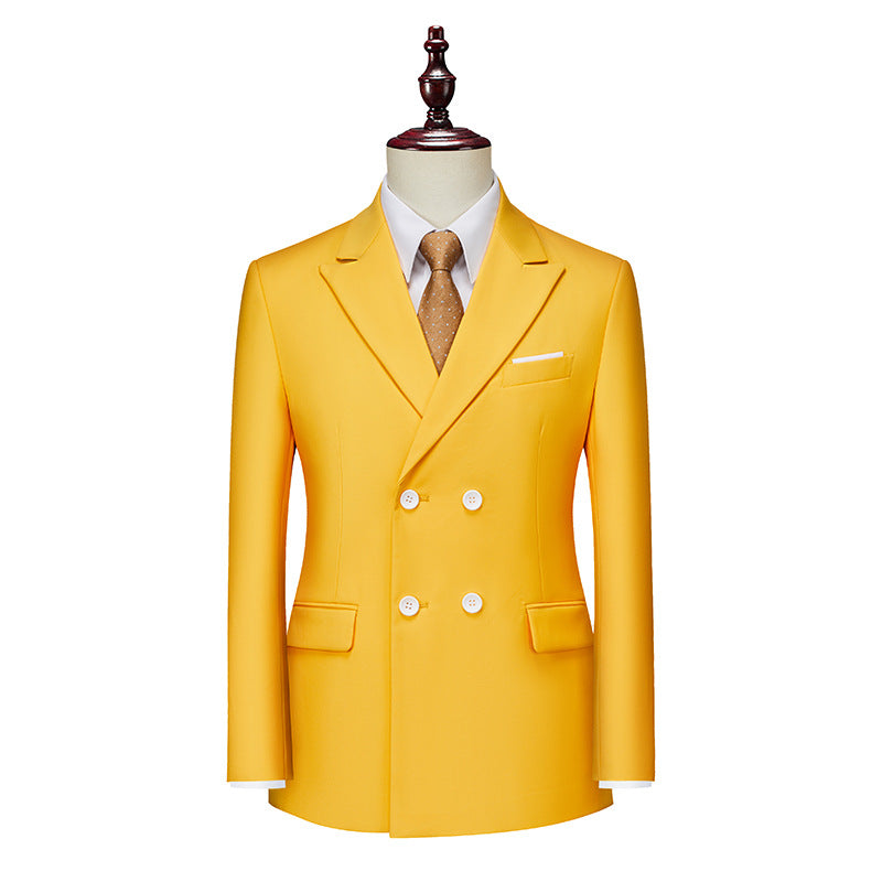 Men's Business Casual Double-breasted Suit Jacket