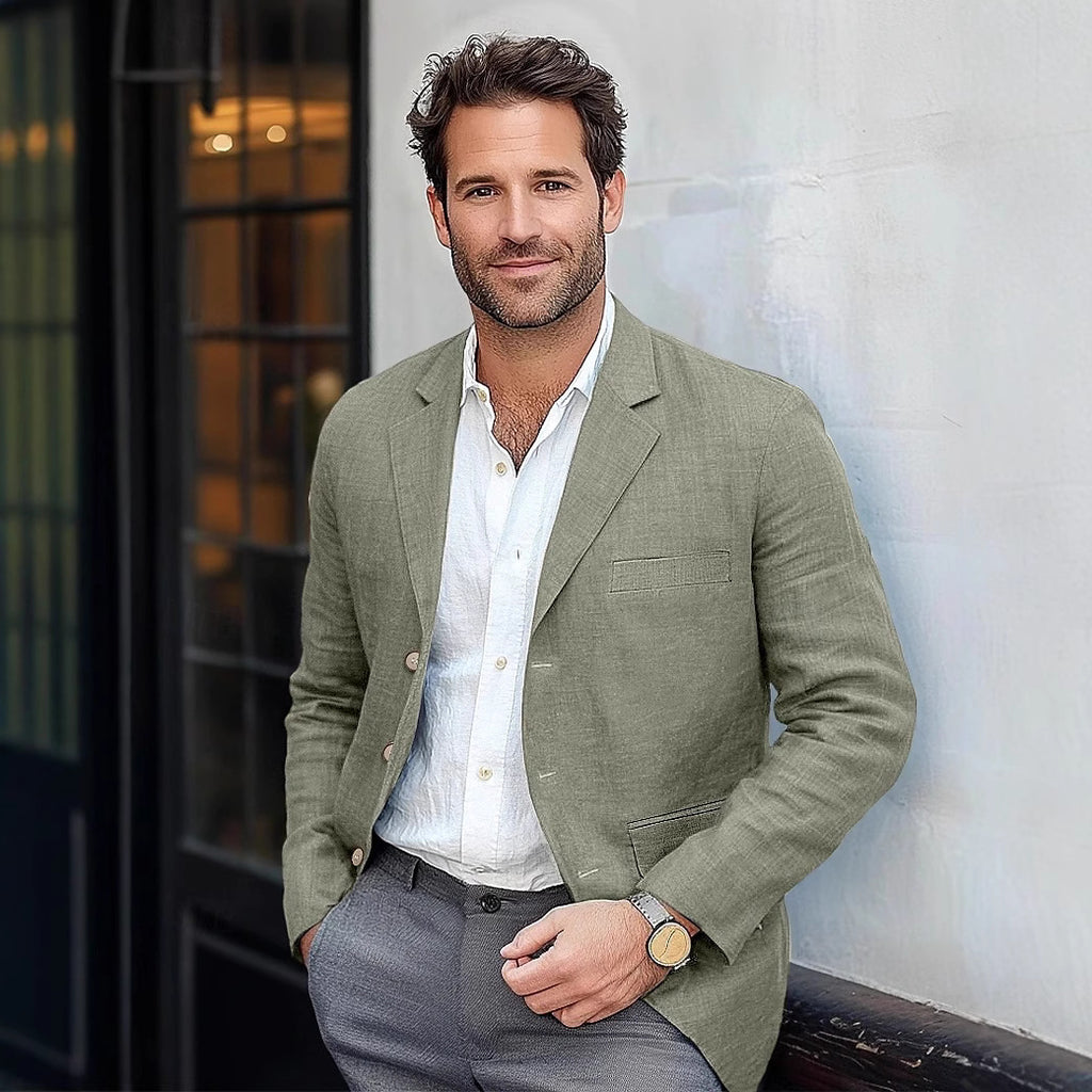 Men's Cotton And Linen Suit jacket