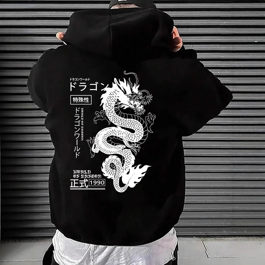 Printed Dark Style Hoodie