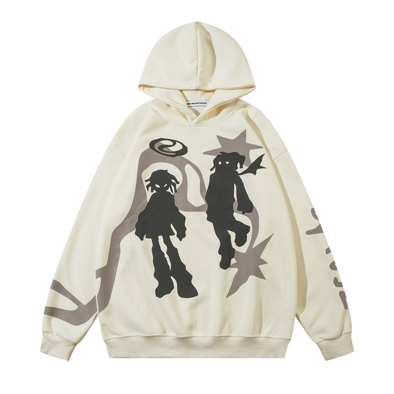 Creative Cartoon Foam Printed Hoodie