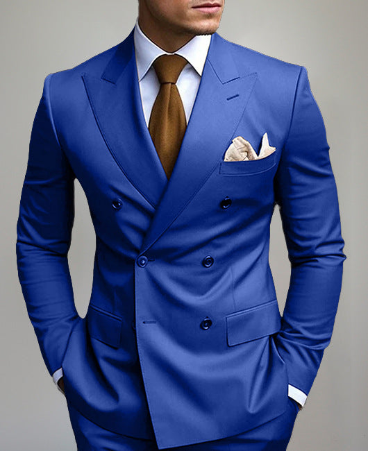 Men's Printed Posterior Median Split Suit Jacket